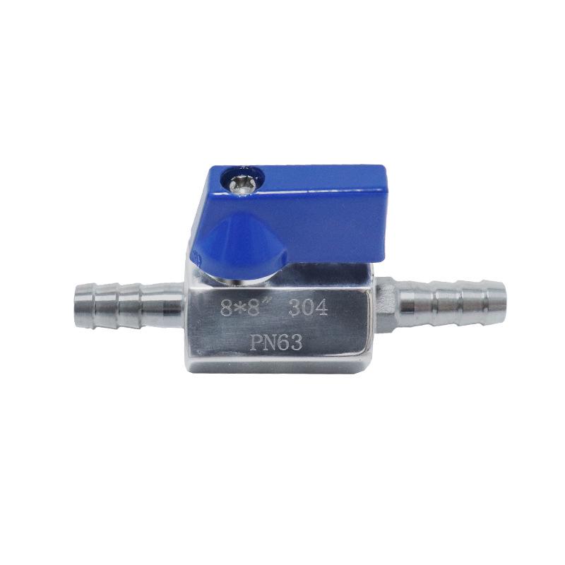 304 Stainless Steel Mini Barb Valve Double-Headed Hose Connector
