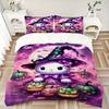 3pcs Witch Kitty Bedding Set. Soft and Comfortable with No Core Included (1x Duvet Cover + 2x Pillow Covers) yy251031088