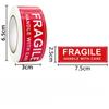 ХРУПКО Наклейка Обращаться осторожно Не нажимать и не ронять Предупреждающая этикетка Самоклеящаяся этикетка Рулонная наклейка