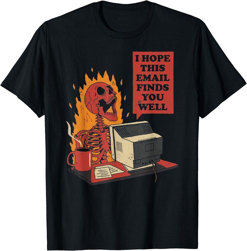 Надеюсь, это письмо вам понравится. Футболка унисекс со скелетом