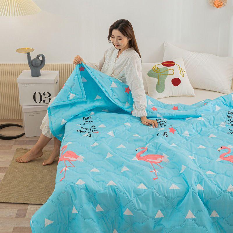 Летнее тонкое стеганое одеяло с мультяшным принтом, детское покрывало, кондиционер, одеяло, одноместное, двуспальное, размер Queen King Size