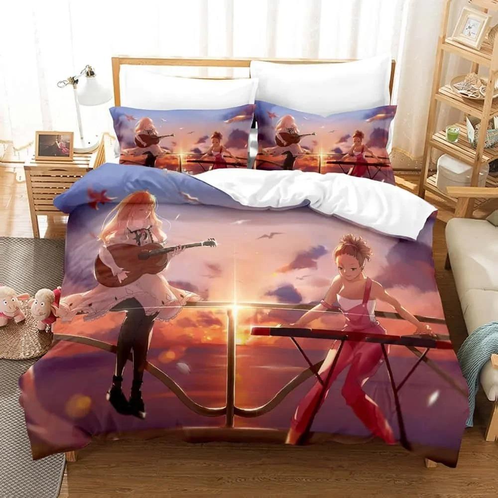 New Carole & Tuesday Bedding Set Single Twin Full Queen King Size Bed Set Adult Kid Bedroom Duvet Cover Sets Anime Bed Sheet Set