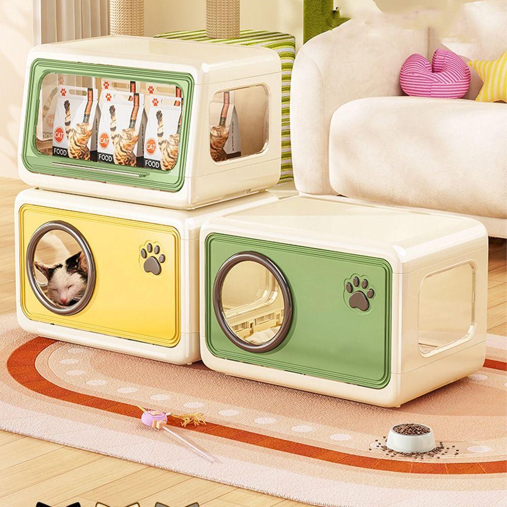 Вентилируемый кошачий домик Пластиковый кошачий домик для сна Кошачья кровать Полузакрытая кошачья кровать для маленькой кошки собаки