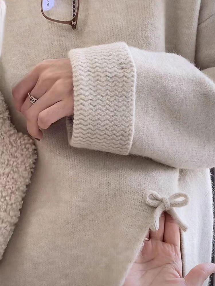 Стильный вязаный комплект и брюки-клеш большого размера для женщин - Осень/Зима 2025