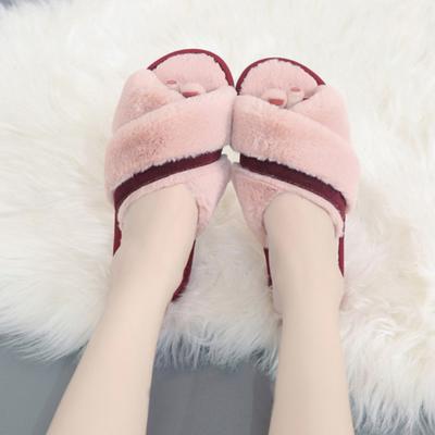 Осенне-зимние тапочки Cross женские разных цветов для дома напольные тапочки с открытым носком хлопковые тапочки для дома женские плюшевые тапочки