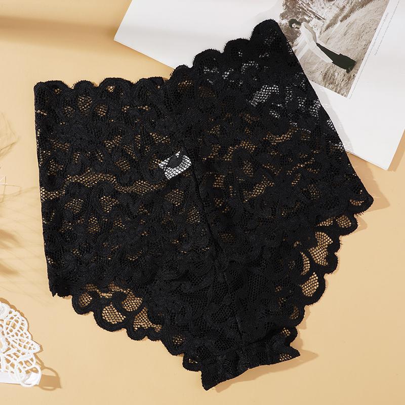 Women's Sexy Lace Panties High Waist Transparent Underwear Briefs for Women Breathable Girls Underwear Female Underpants Solid Color Lingerie