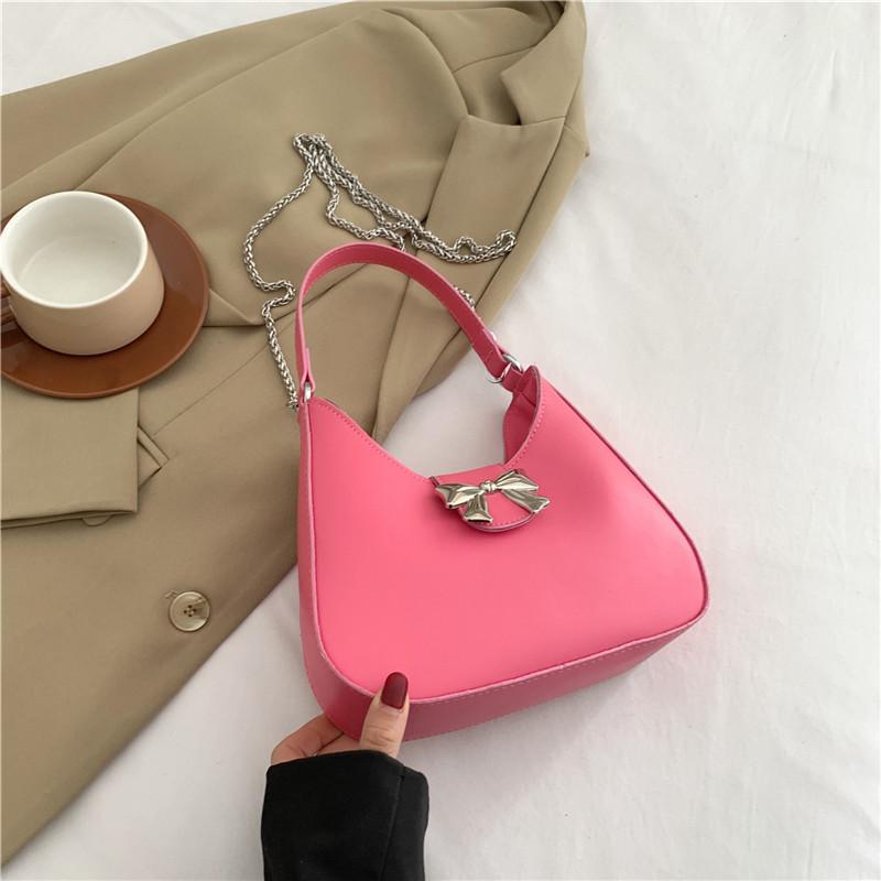 Chic Minimalist Women's Pu Handbag Elegant Spring Edition Ins Style Shoulder Bag