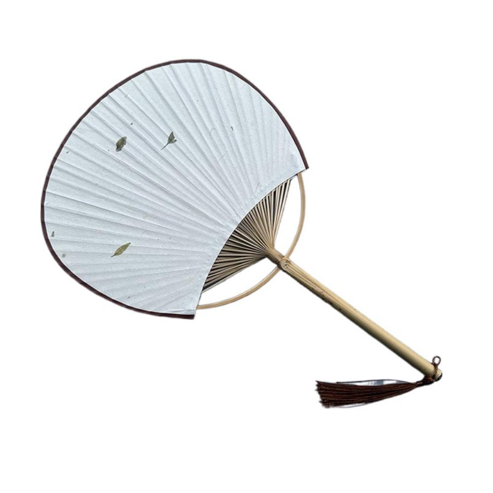 Бумажный пустой веер, винтажный китайский веер, классический расписанный вручную веер с каллиграфией