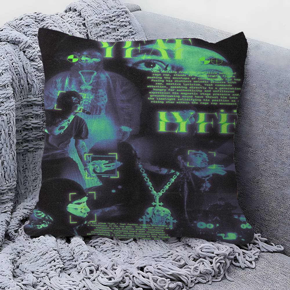 Поп Хип-хоп Рэпер Yeat Подушка Подарок Домашний Офис Декор Спальня Диван Автомобильная Подушка Чехол 45x45