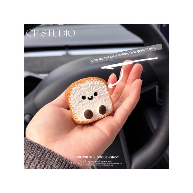 Jc Toast Scent Diffuser Stone Cute and Adorable Bread Slice Car Air Vent Aromatherapy High-End Air Conditioner Fragrance Decoration Long-Lasting