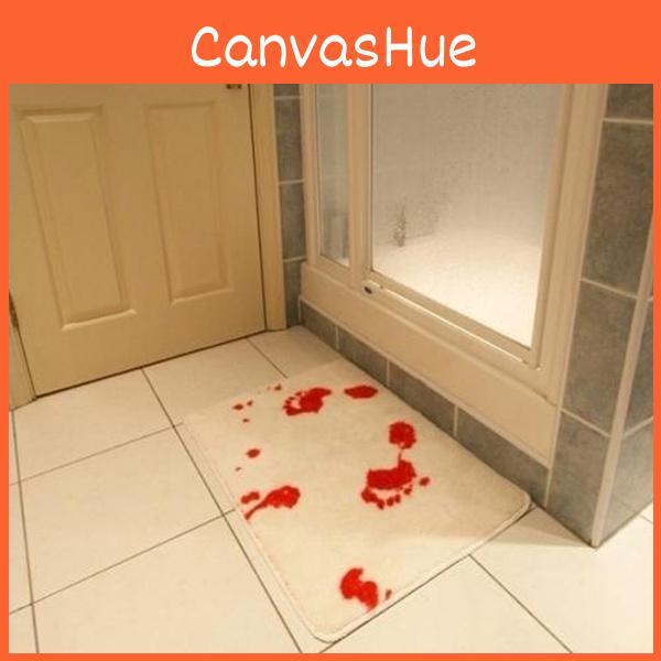 Blood Scare Bathmat Your Friends Bloody Footprint Bath Bathroom Mat Nonslip Bathroom