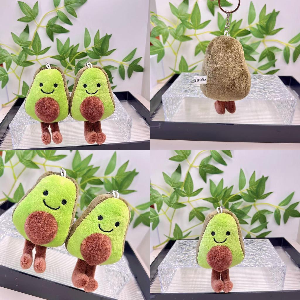 Lovely Avocado Capybara Plush Toy Delightful Keychain Cute Accessory For Bags