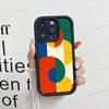 Геометрический Баухаус Арт Чехол для Телефона Для IPhone 16 15 14 Plus 13 12 11 17 Pro Max Pro Мягкий Чехол