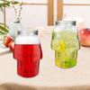 Skull Canning Jar with Lid Food Grade BPA Free Large Capacity Leakproof Reusable Halloween Drinking Glasses Jar Beverage Holder