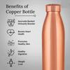 Classic Diwali Gift Set Copper Water Bottle litre 1000ml + Copper Glass (Pack of 2-300ml Each) Original Heavy Build