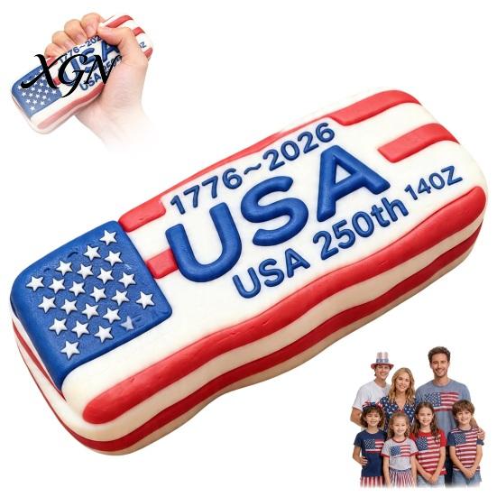 Stress Relief Squeeze Ball America 250th Anniversary Toy Patriotic USA Portable Reliever Sensory Fidget Pinch Party Favors