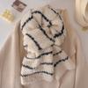 Fashion Wool Blend Scarf Women Solid Color Stripes Headscarf Knitted Scarf Multi-Functional Warm Knitted Scarf Lady Wool Scarves