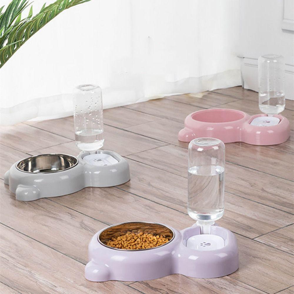 Detachable Cat Automatic Feeder Dual-purpose Pet Bowl Water Supply Accessories