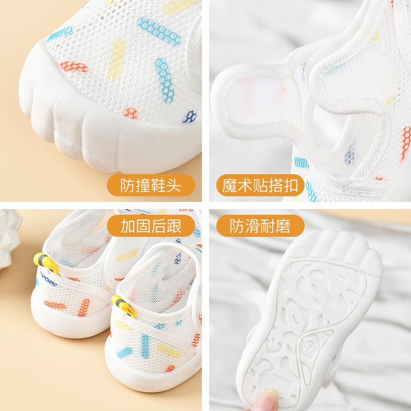 Summer Thin Baby Walking Shoes Cartoon Anti-Collision Mesh Shoes Slip-Resistant Wear-Proof for Toddlers 0-3 Years