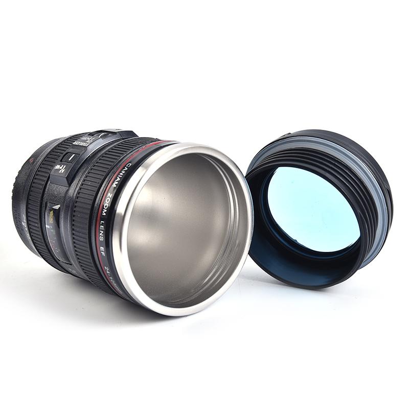 Кружка для кофе в виде объектива камеры из нержавеющей стали, кружка-термос для путешествий, подарок фотографу