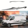 Two Side Vinyl Stickers Black-Grey Stripe Graphics For Caravan Travel Trailer Camper Van
