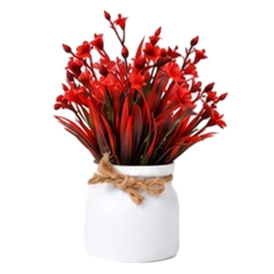 Mini Simulated Potted Plant, Maintenance-Free Desktop Decor, Rustic Style Mini Flower Pots, for Office Bathroom Bookshelf Spaces