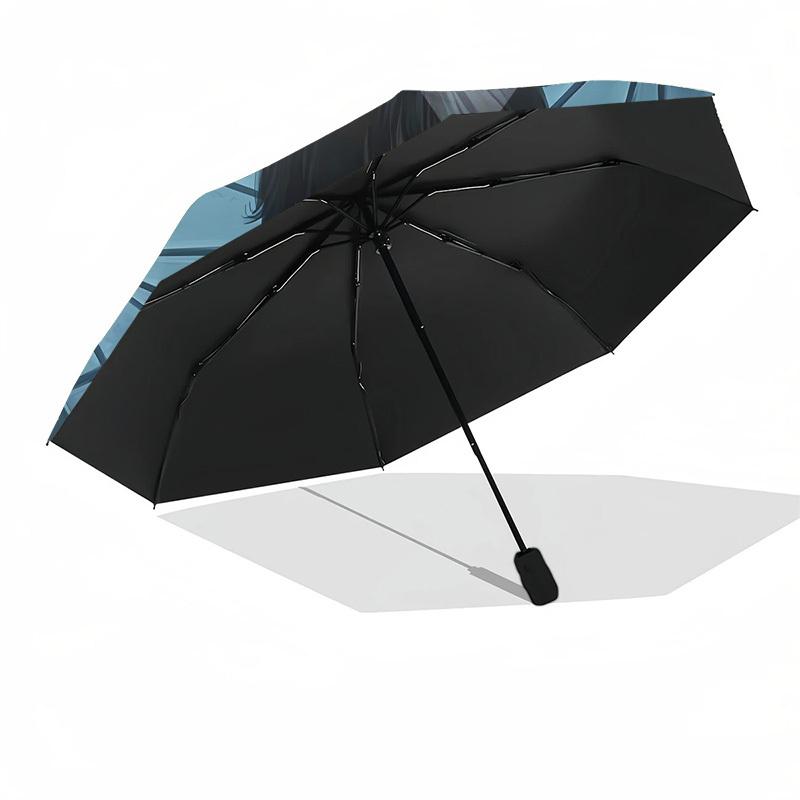 Dark Girl Automatic Opening and Closing, 8 rib Structure Portable Umbrella, Suitable for Men and Women in All Seasons Perfect Gift for Holi