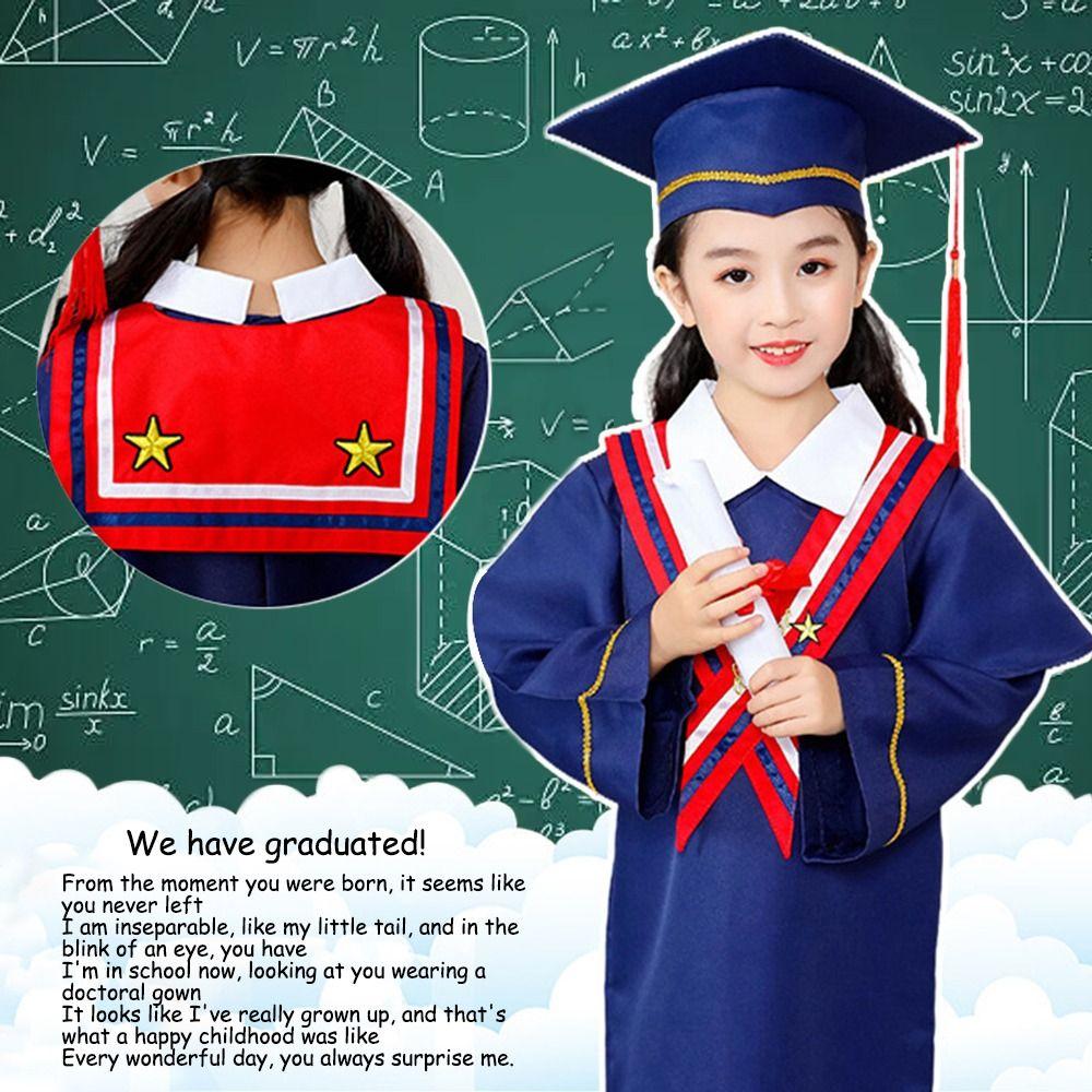 2 шт./компл. выпускной с отличием детский выпускной мантия комплект бакалаврская форма костюм выпускной сезон