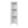 Display Cabinet - HOUSE NORDIC - 1 Glass Door - White Steel - 40x35x140 Cm - Contemporary Style