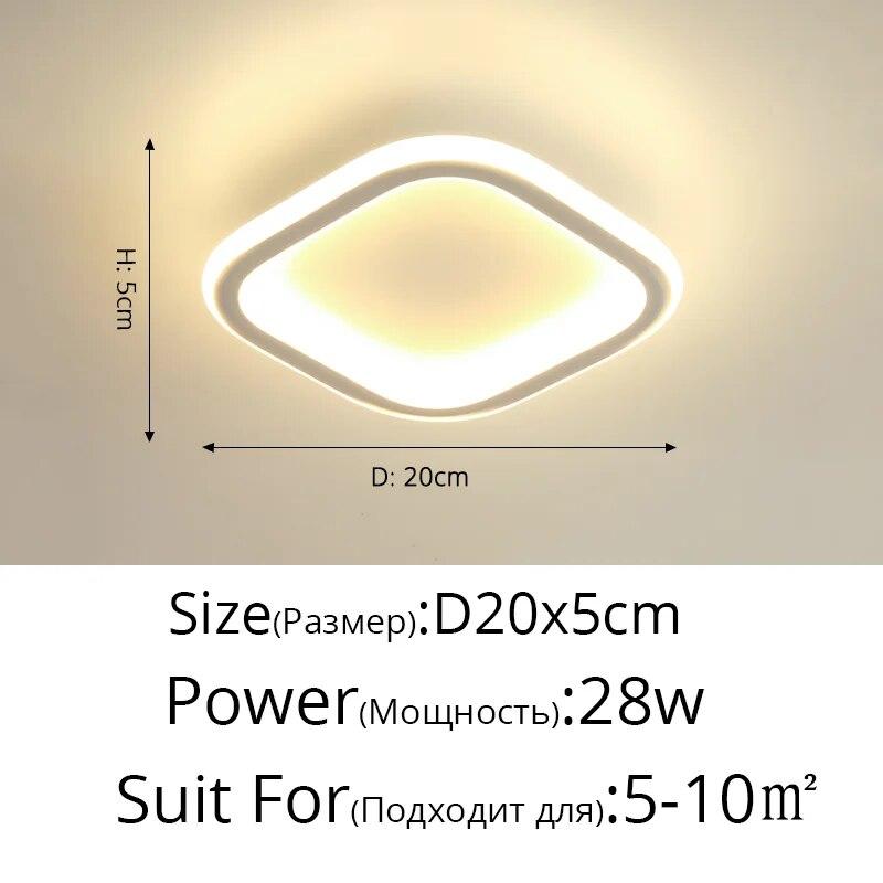 Simple Round Aisle Lamp Ceiling LED Lamp Dia 25cm Mounted Creative Kitchen Ceiling Lights Square Ceiling Lamp For Home Indoor