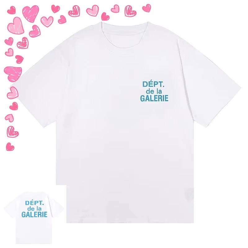 Летняя Новинка Модный Бренд Классический Принт Двойная Пряжа Футболка с Коротким Рукавом для Мужчин и Женщин