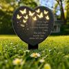 Butterfly Heart-Shaped Garden Plaque Ground Insert