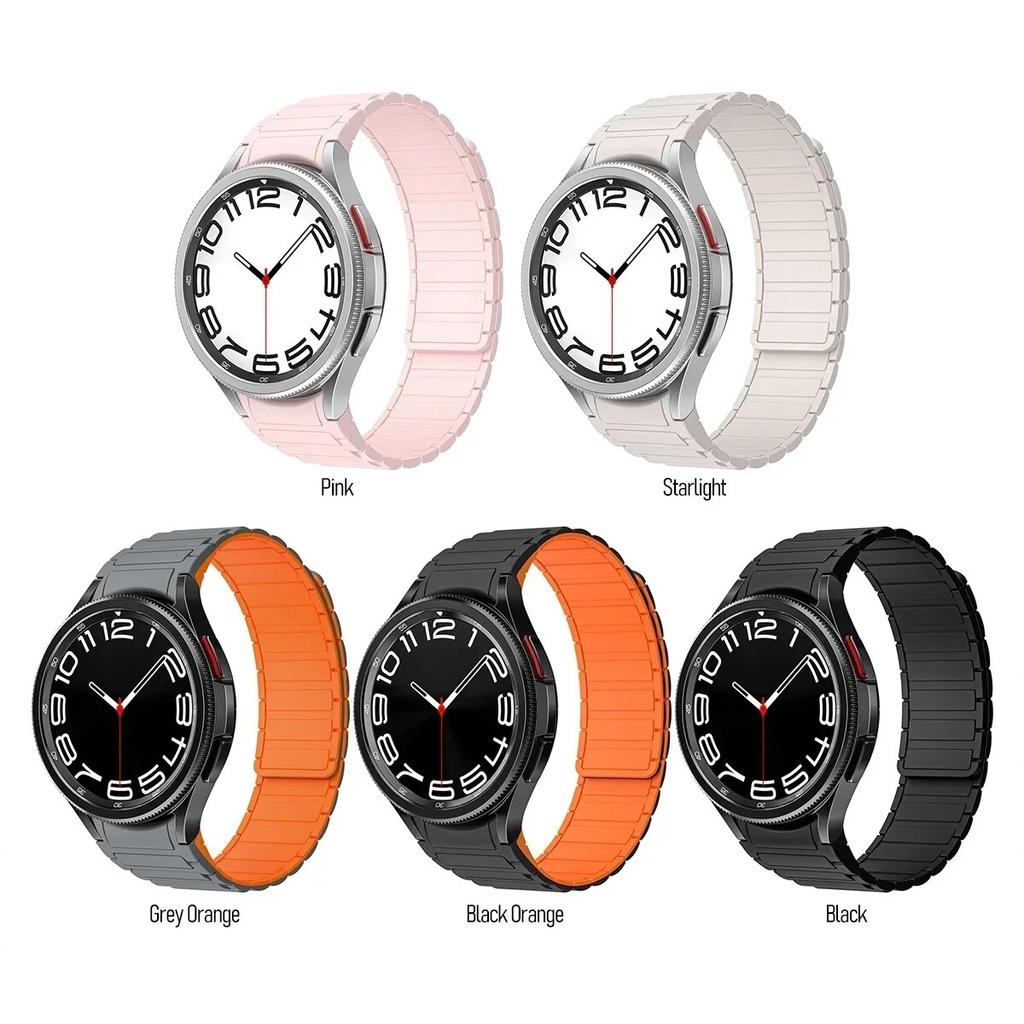 Silicone Band For Samsung Galaxy Watch 6 Classic 43mm 47mm Watch 5Pro 45mm NO Gaps Sports Strap For Watch 6 40 44mm 4Classic 42mm 46mm