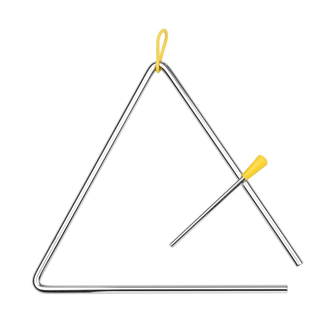8 Inch Triangle Bell Triangolo with Metal Mallet Idiophone Steel Percussion Children Toddle Kid