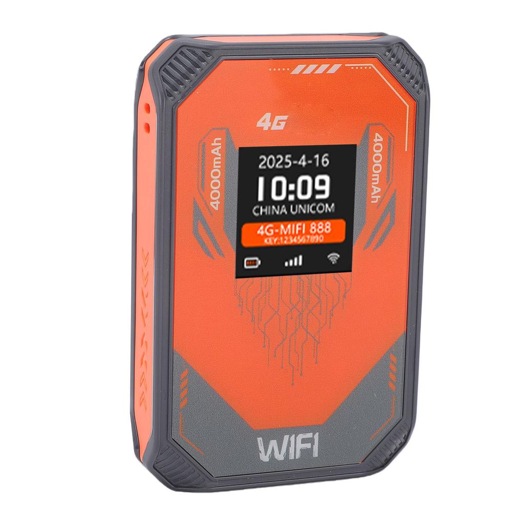Портативный 4G мобильный Wi-Fi роутер, точка доступа WiFi, устройство с аккумулятором 4000 мАч, поддержка SIM-карты, ЖК-дисплей, простая настройка для путешествий