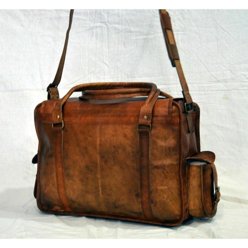 Womens Genuine Leather Shoulder Bag Brown Camera Satchel Briefcase Crossbody Bag