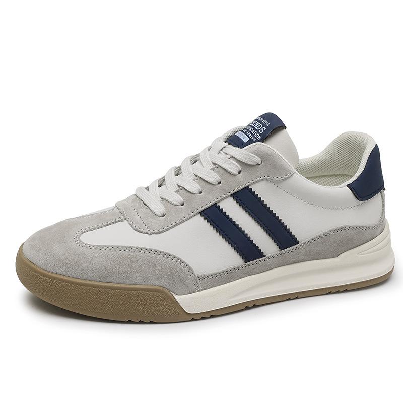Fashion New Retro Sports and Leisure Board Shoes Little White Shoes First Layer Pigskin Comfortable Soft Sole Versatile Men