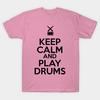 Футболка женская Keep Calm And Play Drums Harajuku Print Kawaii футболка летняя женская футболка с коротким рукавом топ футболка