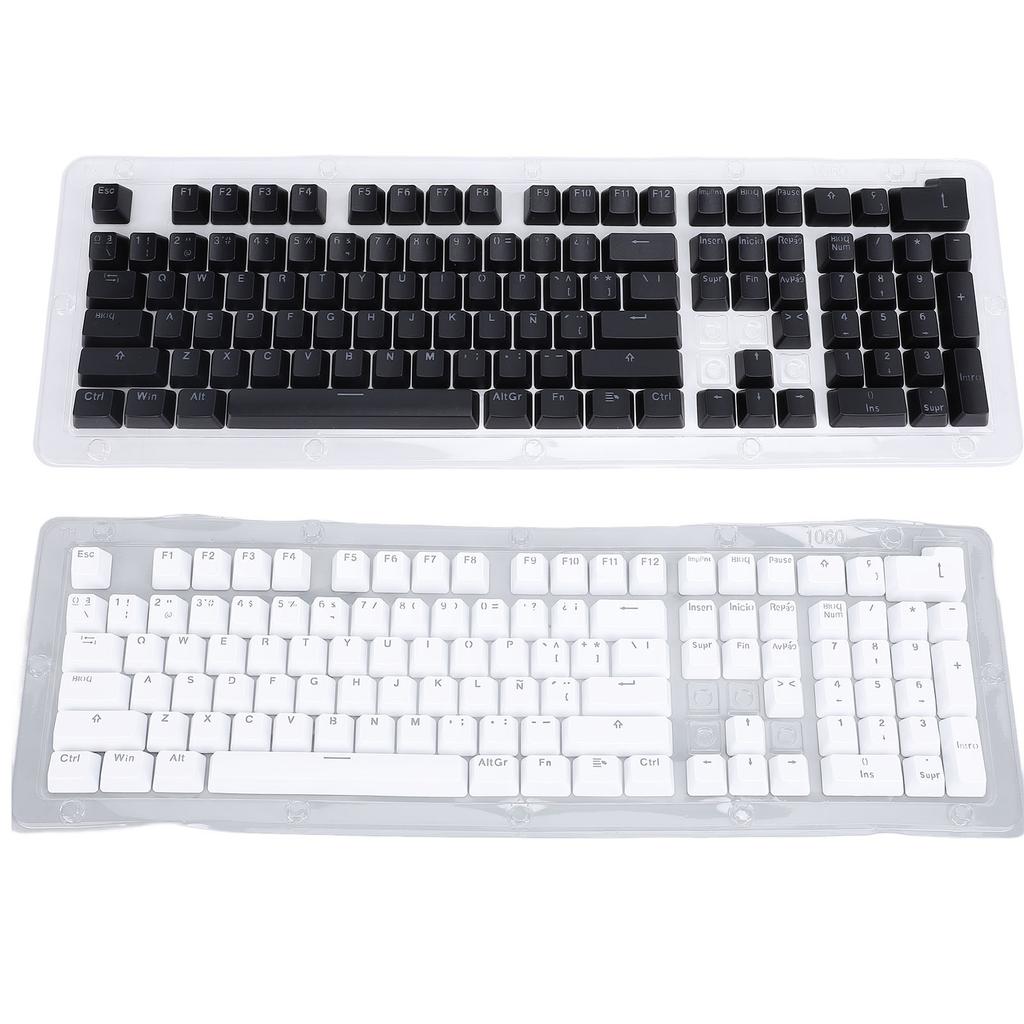 Spanish Keyboard Keycaps 108 Keys Minimalist Mechanical Keyboard Keycaps for 61 64 68 84 87 96 98 10