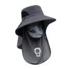 Sun Hat with Smart Fan Ventilation 360-Degree Sun Protection Adjustable Face Guard Shawl Design Outdoor Hat