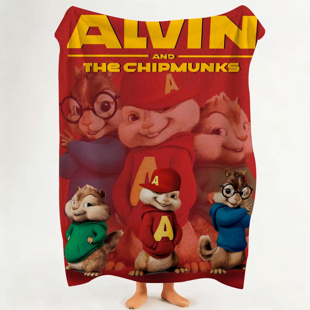 Movie Alvin And The Chipmunks Throw Flannel Throw Blanket Suitable for Sofa Living Room Bedroom
