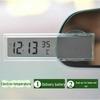 Car Luminous Electronic Clock & Thermometer with High-Precision Air Outlet.