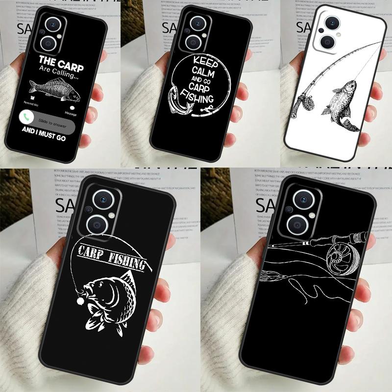 Carp Fish Fishing Rod For OPPO Reno 11 F 10 Pro 4Z 5Z 8T 4 5 6 7 8 Lite OPPO Find X3 X6 Pro X2 Neo X5 Lite Case