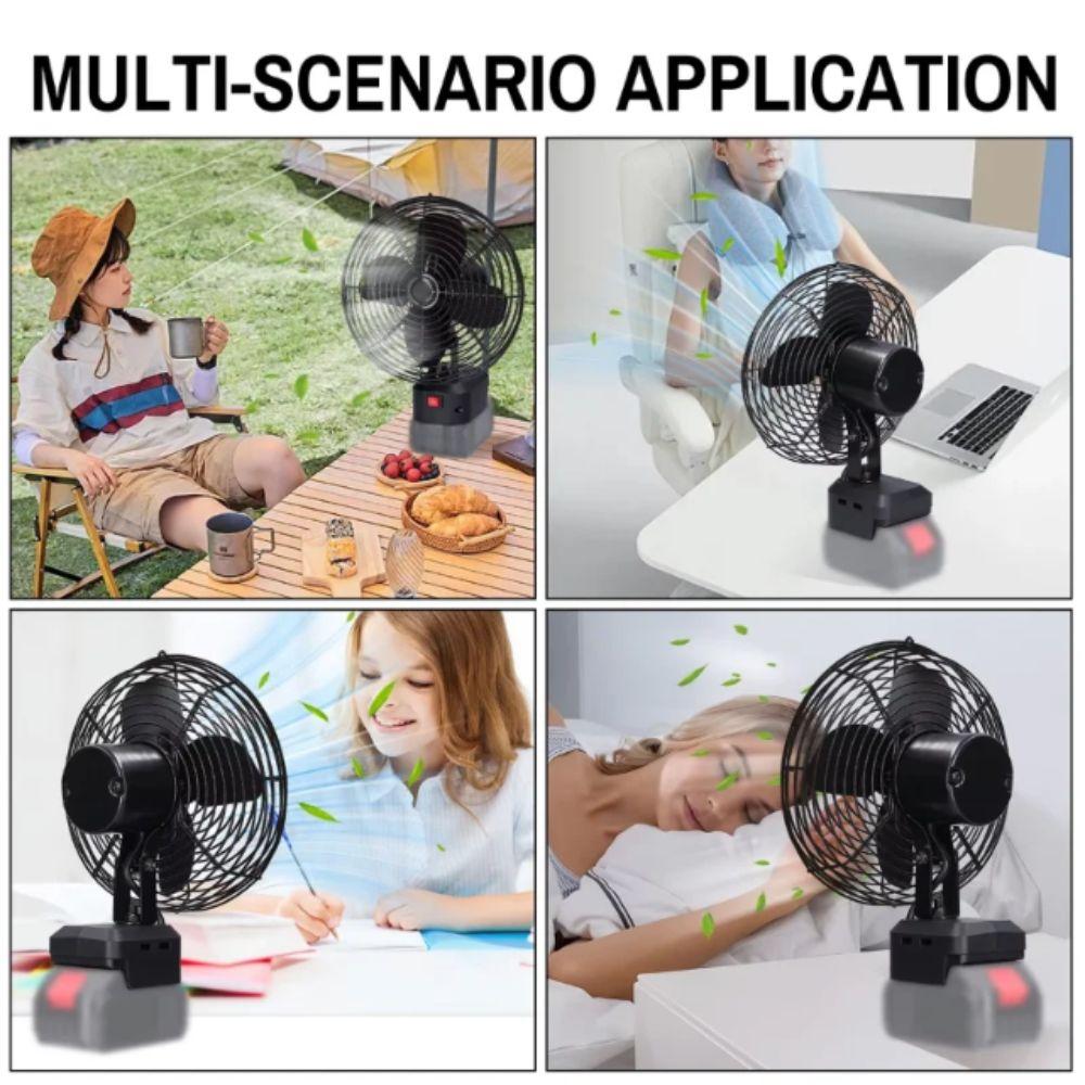 Metal Construction Rechargeable Fan Rechargeable Strong Wind Fan Compact Electric Fan  Office Use