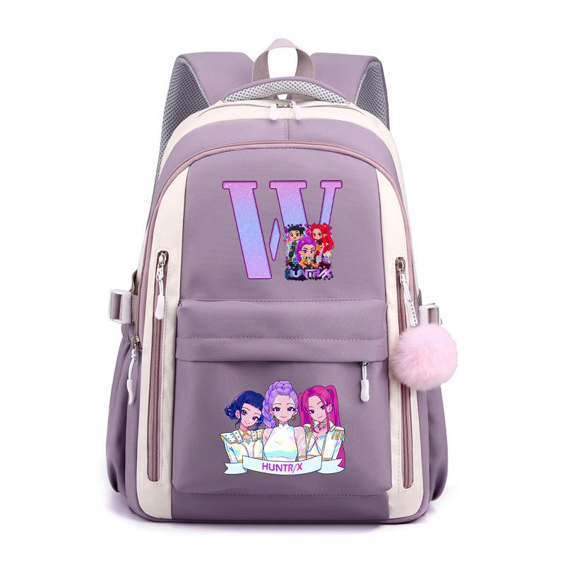 Korean Version Of Small Fresh Animation Cartoon Letter Printing Backpack College Style Male And Female Versatile Student Schoolbag