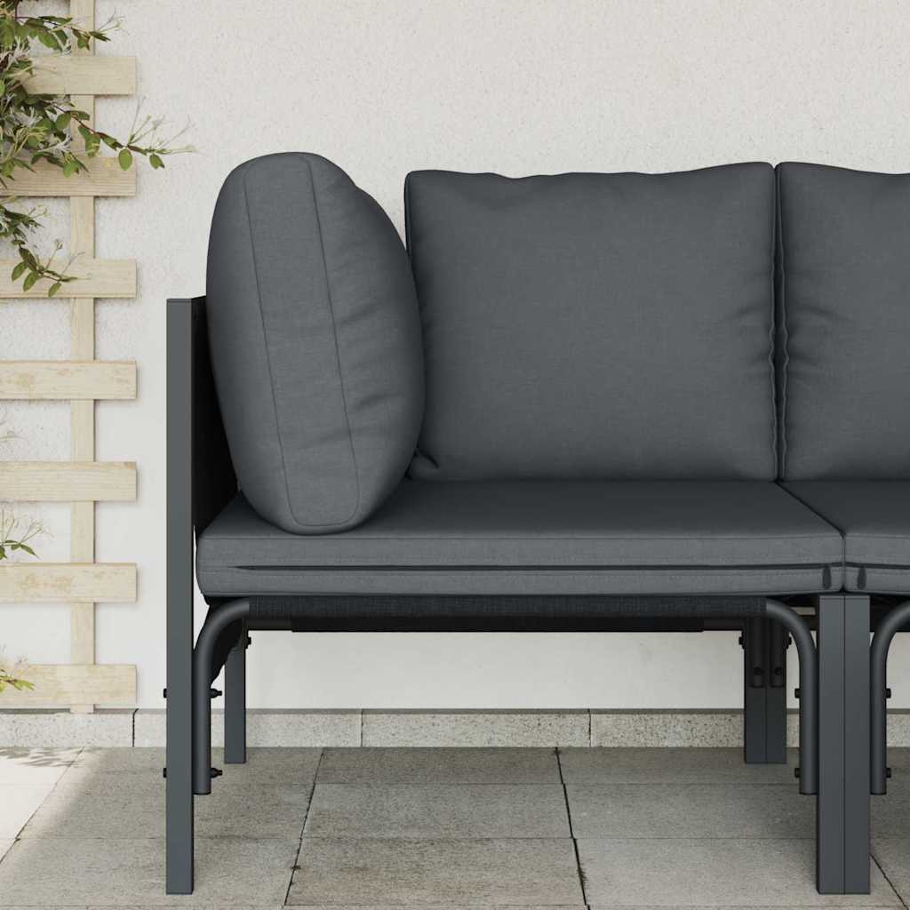 Garden Furniture Set with Cushions Anthracite 80 x 80 x 71 cm Steel
