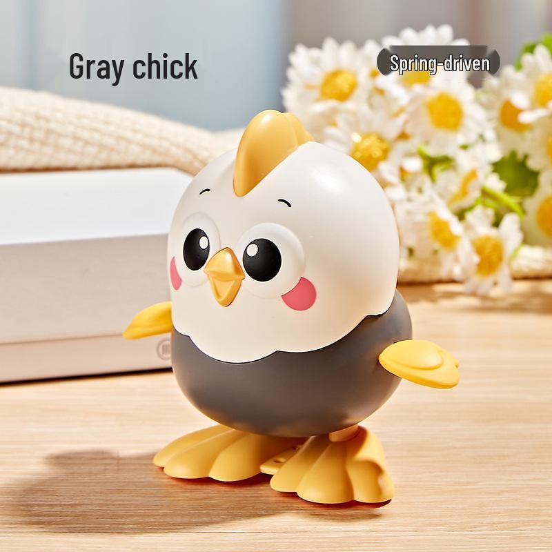 Заводная игрушка-цыпленок для детей 1-2 лет - имитирует бег и ползание.