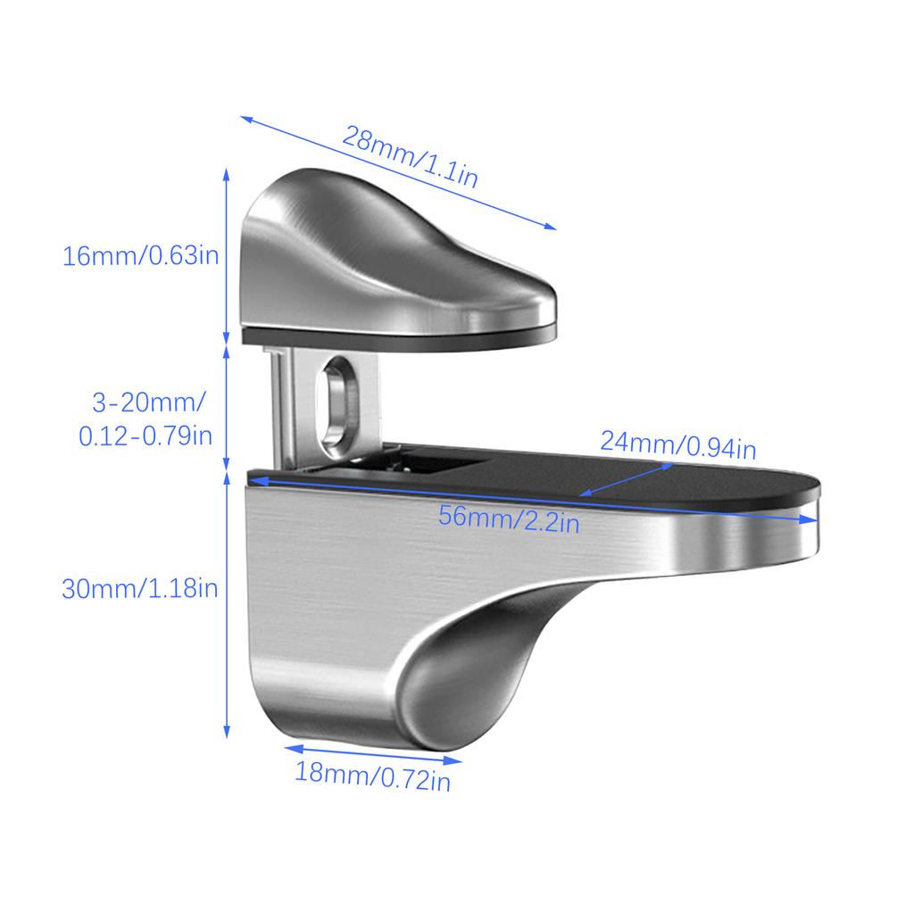 4 шт. Регулируемый кронштейн для полки из дерева/стекла Настенный держатель для полки из цинкового сплава Зажим для стеклянной полки Противоскользящие зажимы для перегородок