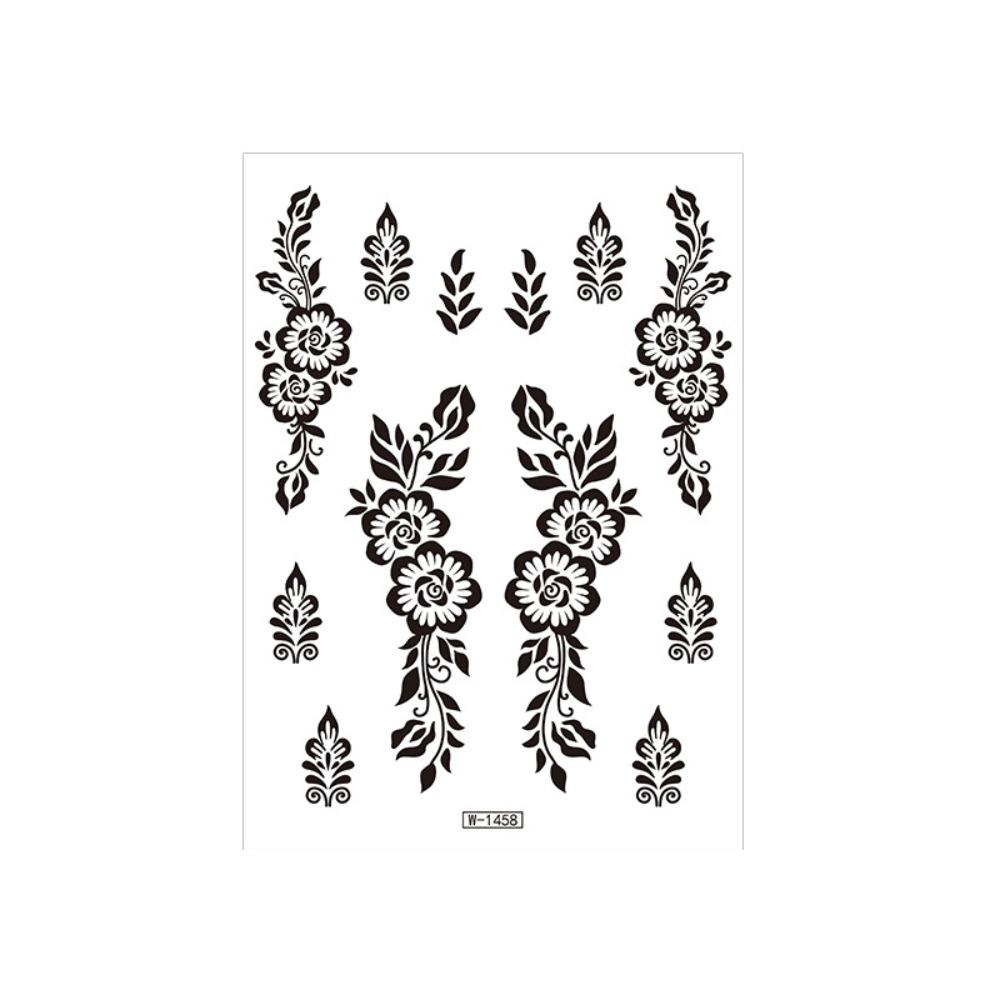 India Mehndi Flower Henna Temporary Tattoo Body Art Sticker Finger Hand Legs Arm