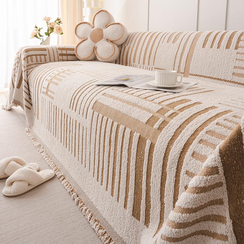 Thickened Fleece Universal Sofa Blanket Non-Slip Cover Cloth Full Covered Pieces Cover Sofa Towel Machine Washable